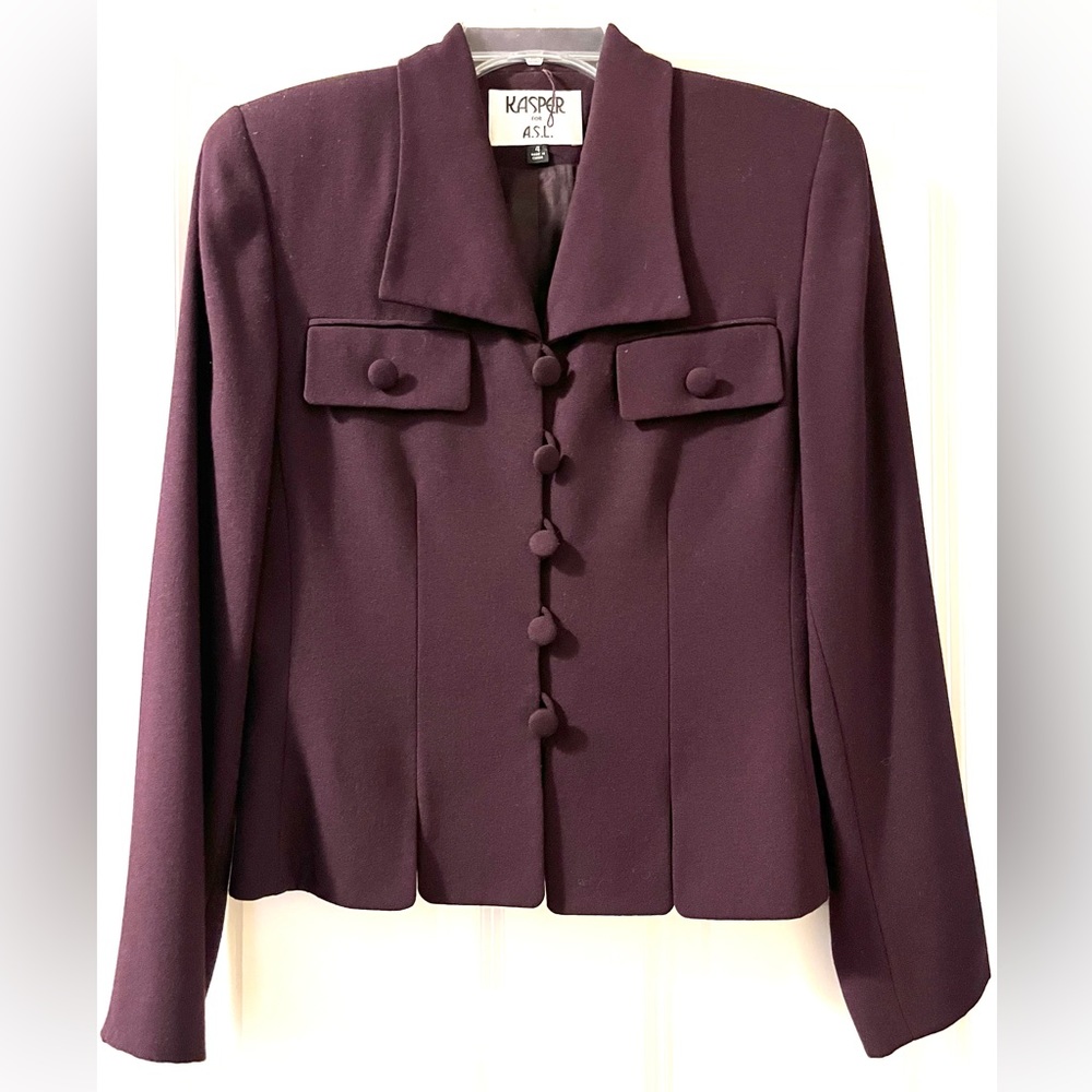Kasper ASL Tailored Plum Blazer